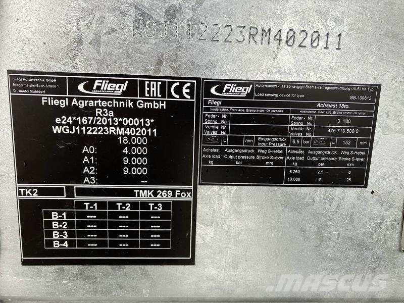 Fliegl TMK 269 FOX PROFI Remolques con caja de volteo
