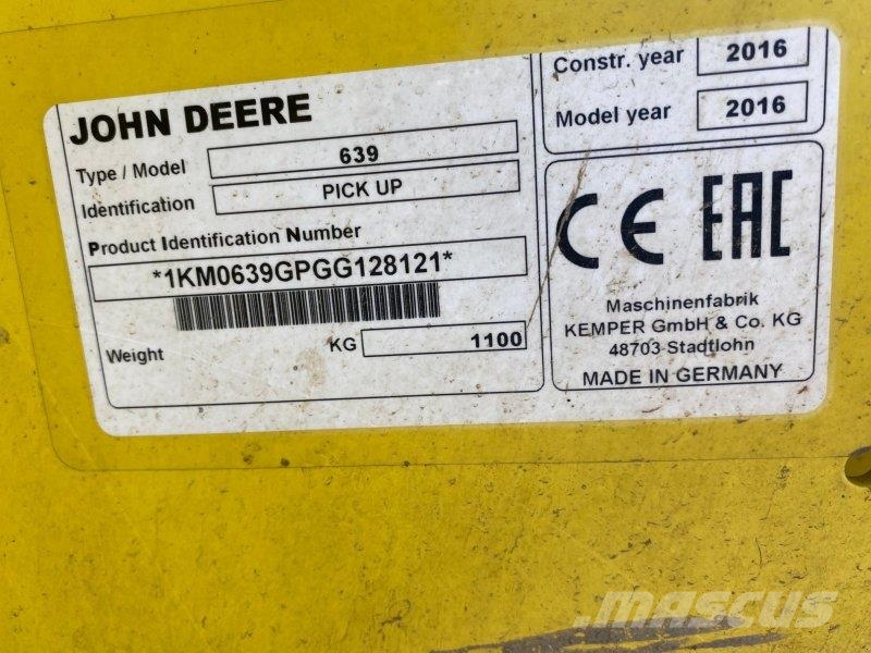John Deere 639 HD Premium Gras PickUp dual Høy- og fôrmaskintilbehør