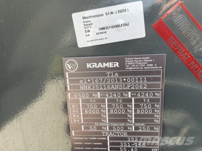 Kramer KL 37.8 Frontālie iekrāvēji un ekskavatori