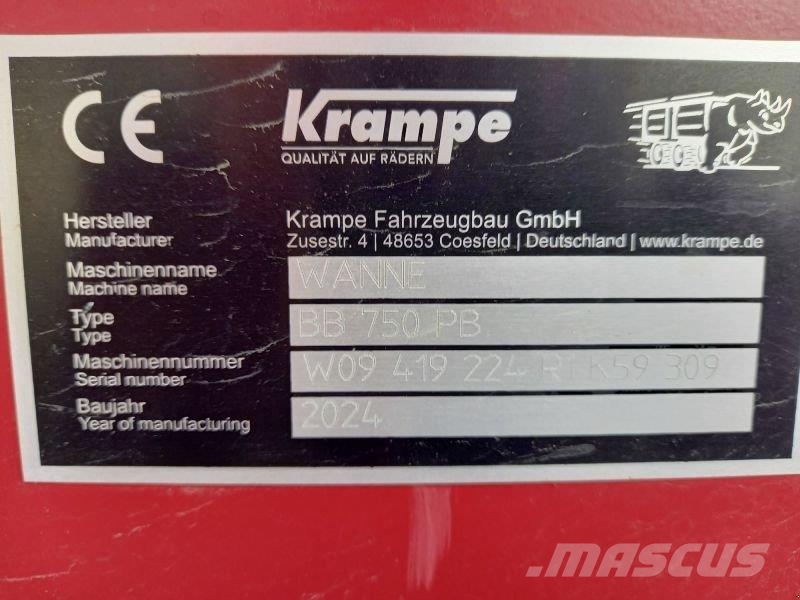 Krampe PRO BODY 760 مقطورات قلابة