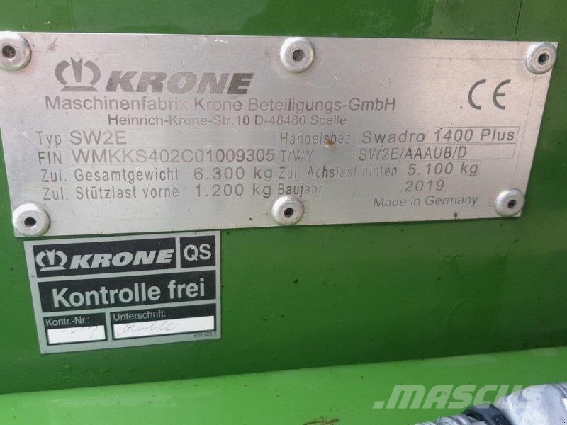 Krone Swadro 1400 Plus محشات