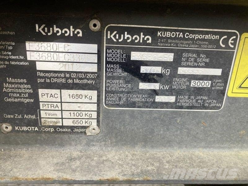 Kubota F3680 Квадроциклы