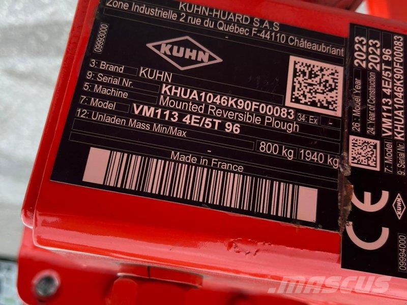 Kuhn Vari-Master 113 5 Almindelige plove