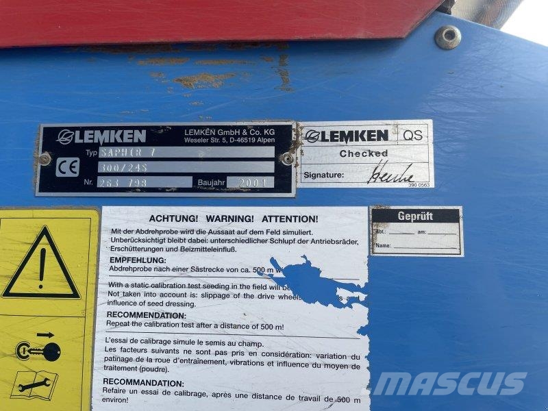Lemken Zirkon 7/300 + Saphir 7/300 مثاقيب مدمجة