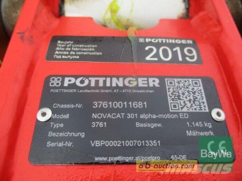 Pöttinger NOVACAT 301 ALPHA-MOTION ED Falciatrici