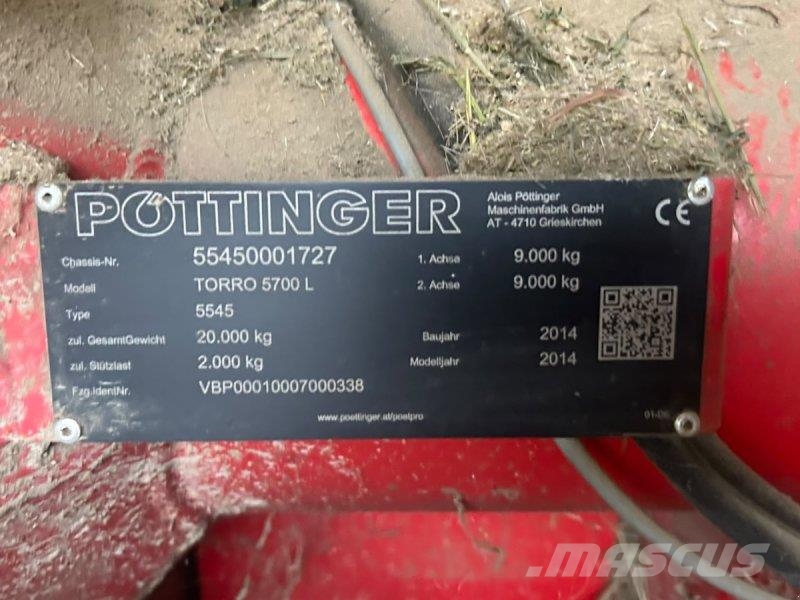 Pöttinger Torro 5700 L autocut Samoutovarne prikolice