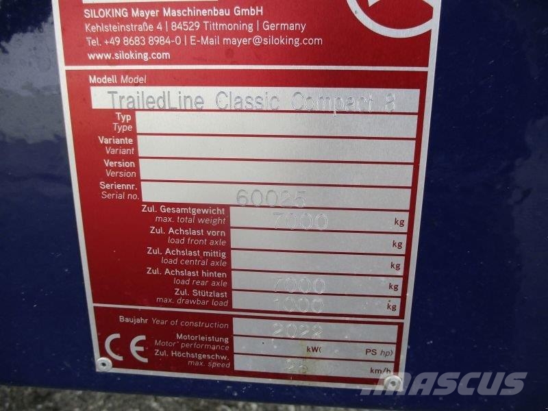 Siloking TRAILEDLINE COMPACT 8 #145 Mešalne hranilnice