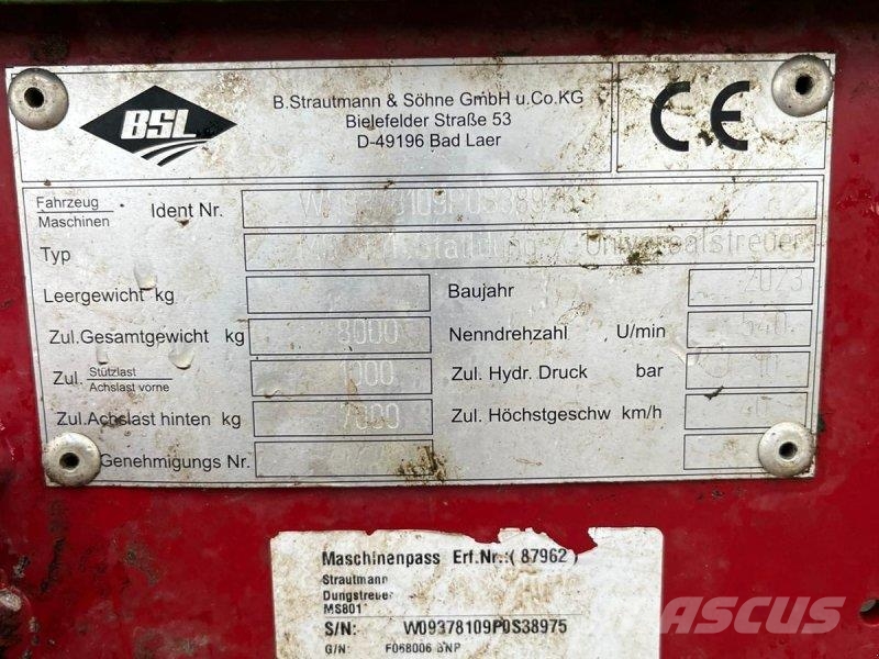 Strautmann MS 801 Manure spreaders