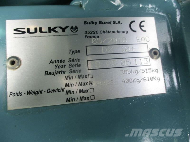 Sulky GEBR. DÜNGERSTREUER DX 30+ Mėšlo barstytuvai