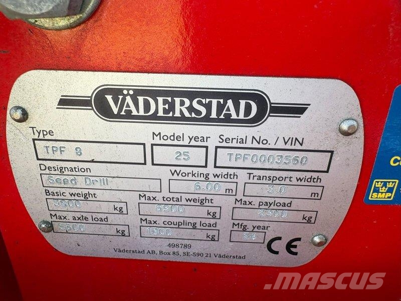 Väderstad Tempo TPF 8 ماكينات وملحقات البذر الأخرى