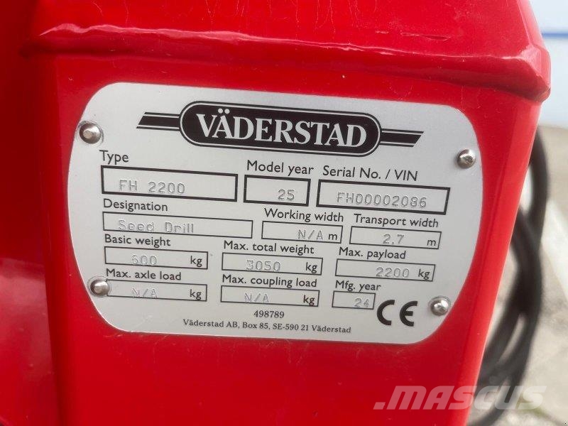 Väderstad Tempo TPV 12 Other sowing machines and accessories