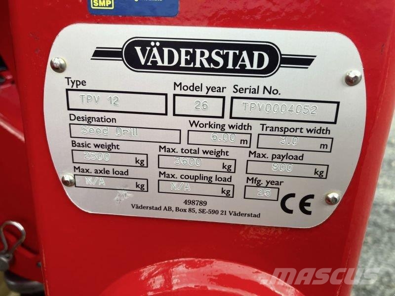 Väderstad TEMPO V 12 MIT WSX Drugi stroji in priključki za setev in sajenje