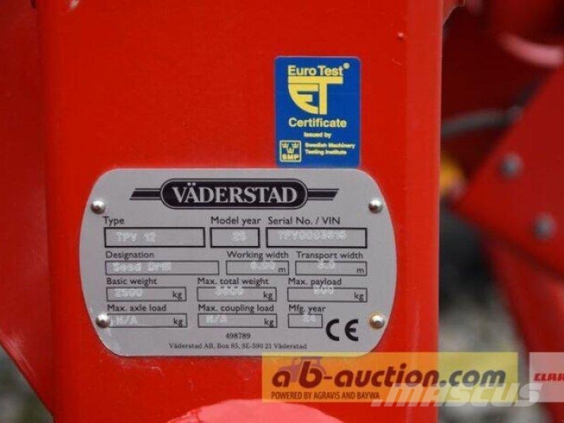 Väderstad TEMPO V TPV 12 WSX +FH 2200 ماكينات وملحقات البذر الأخرى