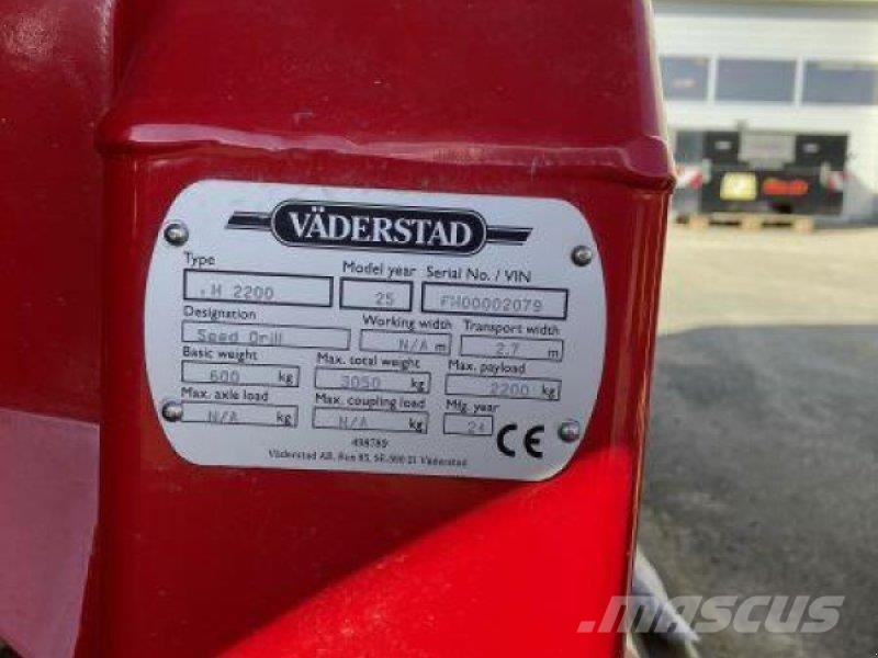 Väderstad TEMPO V TPV 12 WSX +FH 2200 ماكينات وملحقات البذر الأخرى
