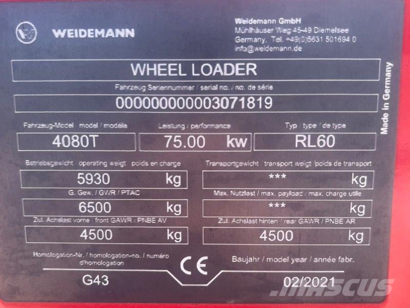 Weidemann 4080T Teleskoplastere