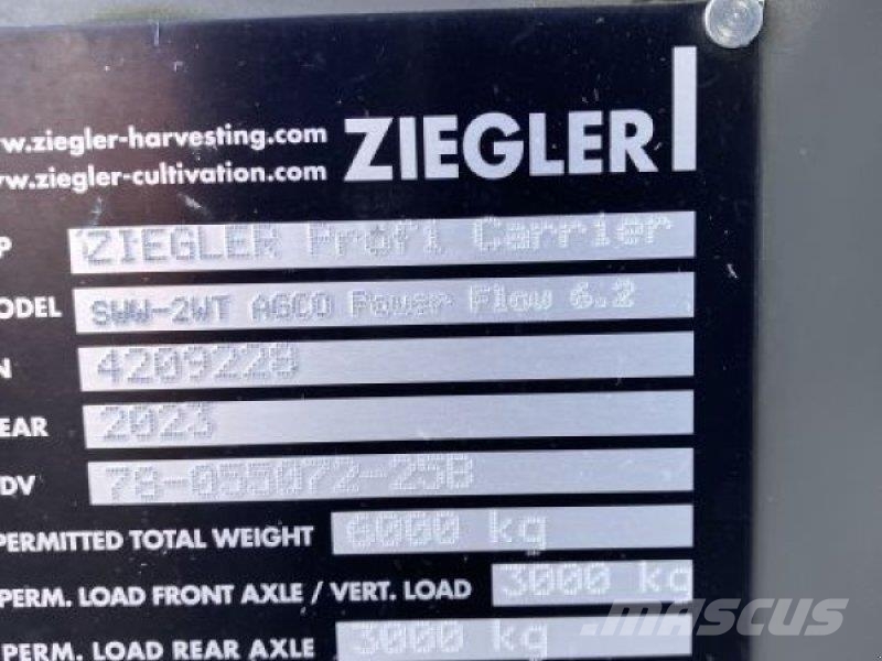 Ziegler SWW 2WT PF 6,20M (20') Derliaus nuėmimo kombainų priedai