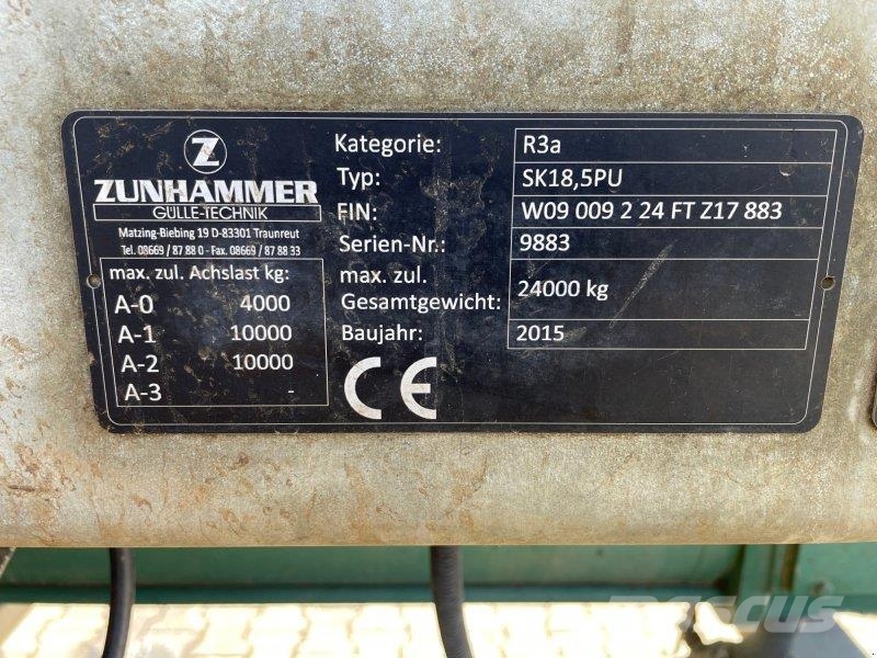 Zunhammer SK 18,5 PU Kalová čerpadla a miešadla