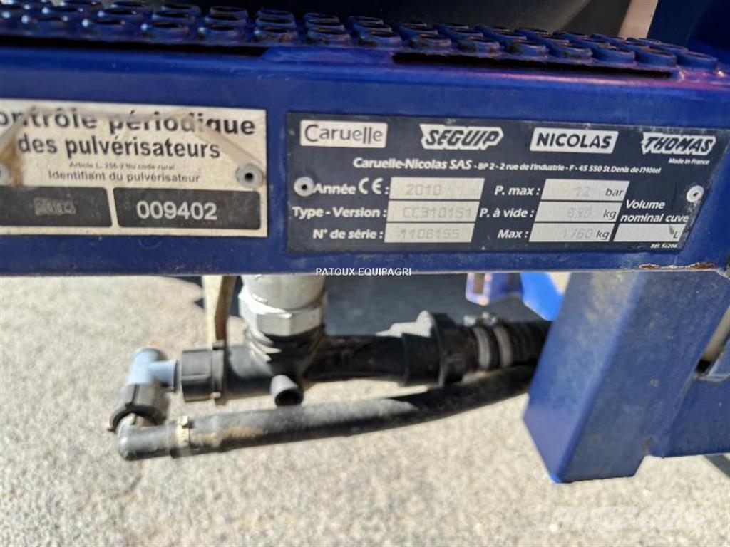 Caruelle 1000L Pulverizadores arrastrados