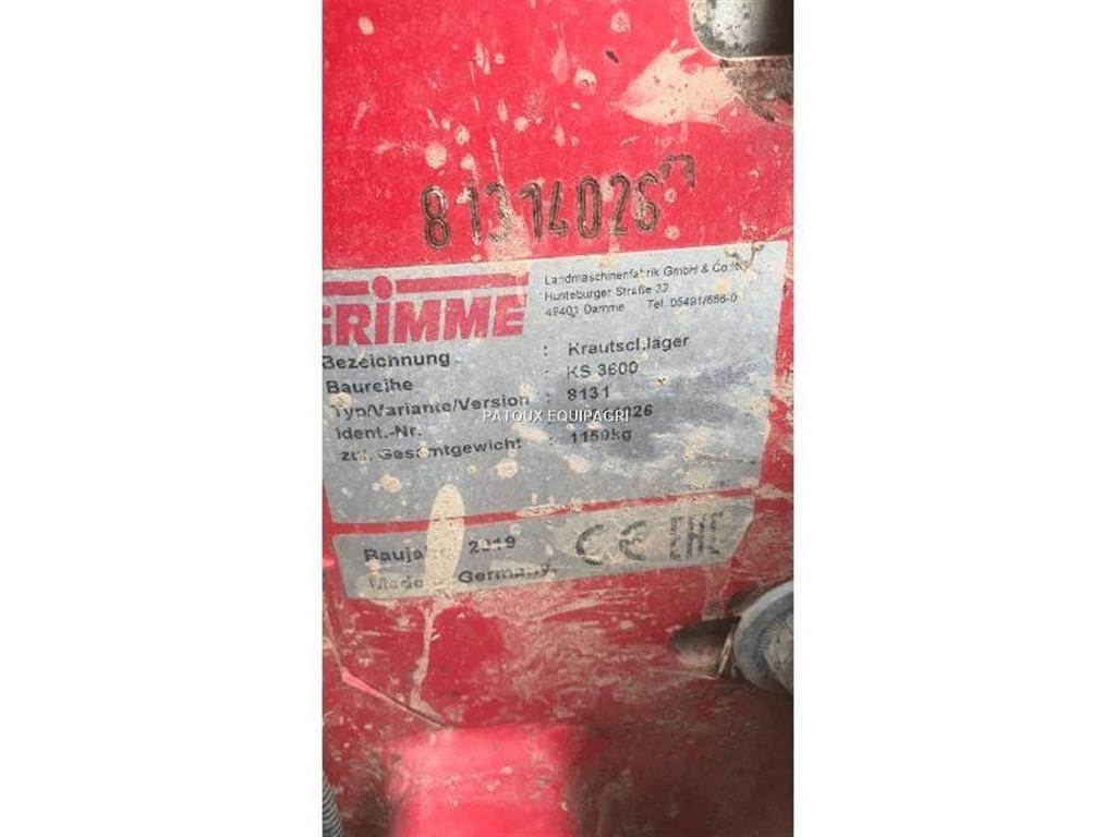 Grimme KS3600 Haulm toppers
