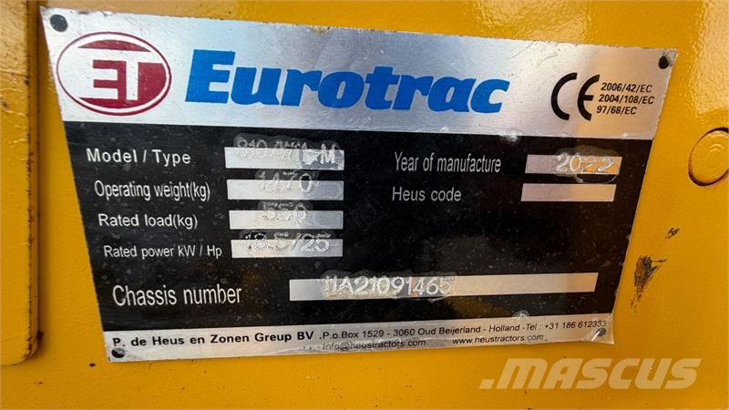 Eurotrac W11 KUN 350 TIMER! Minicargadoras