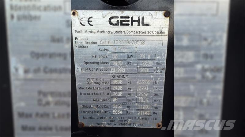 Gehl ALT750 KUN 690 TIMER! MED SKOVL OG GAFLER! Pale gommate