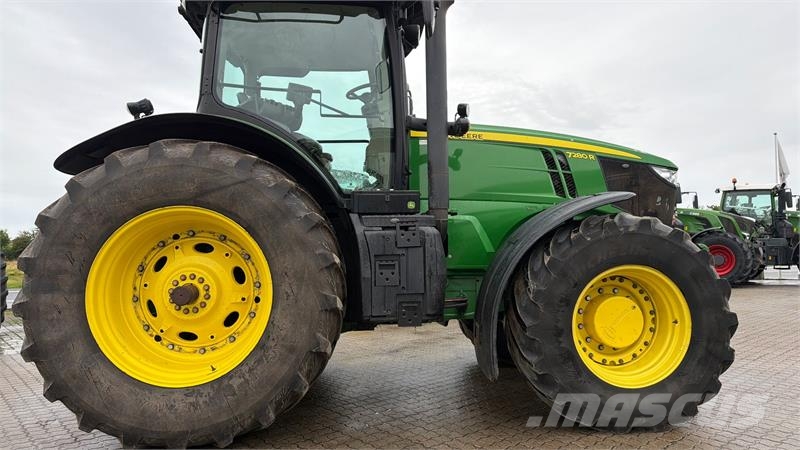 John Deere 7280R MED FRONT PTO OG FULD SERVICEBOG! Tracteur