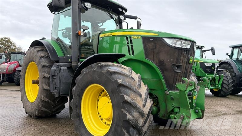 John Deere 7280R MED FRONT PTO OG FULD SERVICEBOG! Tracteur