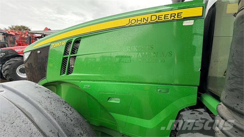 John Deere 7280R MED FRONT PTO OG FULD SERVICEBOG! Tracteur