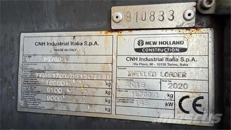 New Holland W170D LR KUN 5700 TIMER! Cargadoras sobre ruedas