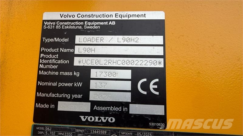 Volvo L 90 H AGRICULTURE! LANG BOM OG LOCK-UP! TIL OMGÅE Wheel loaders