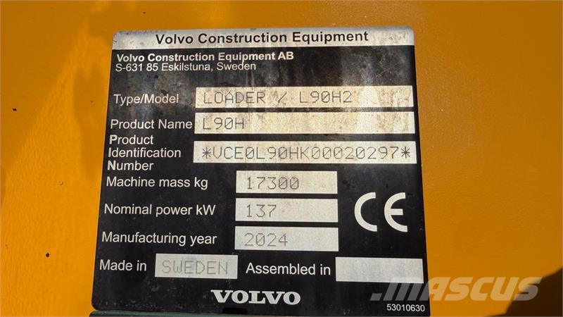 Volvo L 90 H AGRICULTURE! KUN 2700 TIMER! Wheel loaders