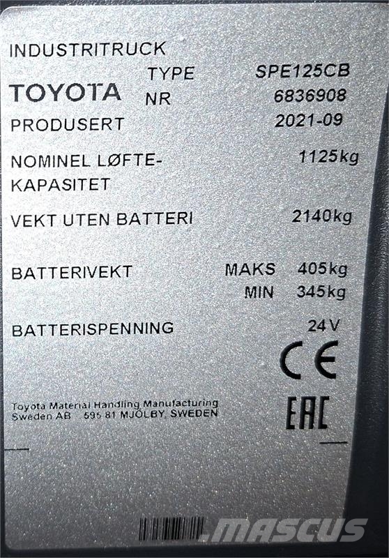 BT SPE125CB Käyden ajettavat pinoamistrukit