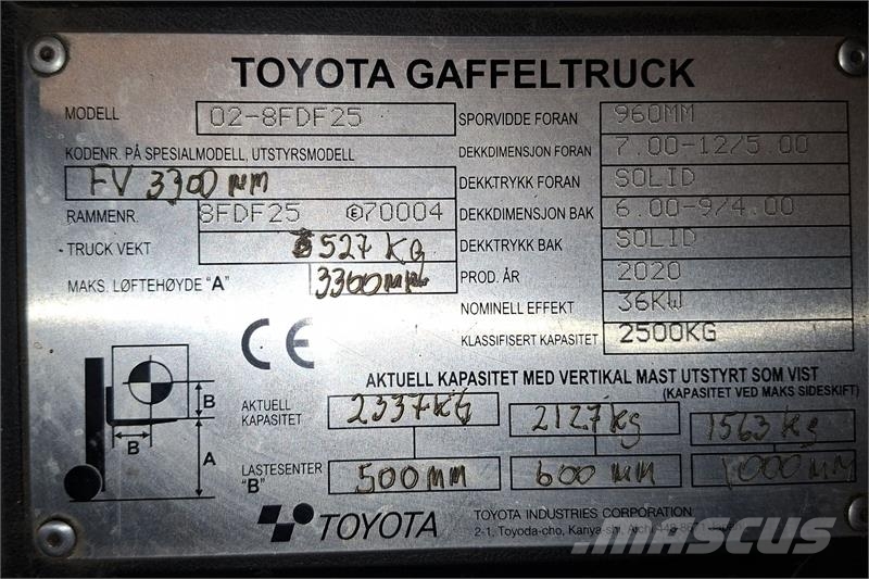 Toyota 02-8FDF25 Dieseltrukit