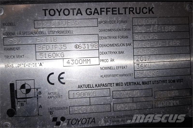 Toyota 02-8FDJF35 Dieselstapler