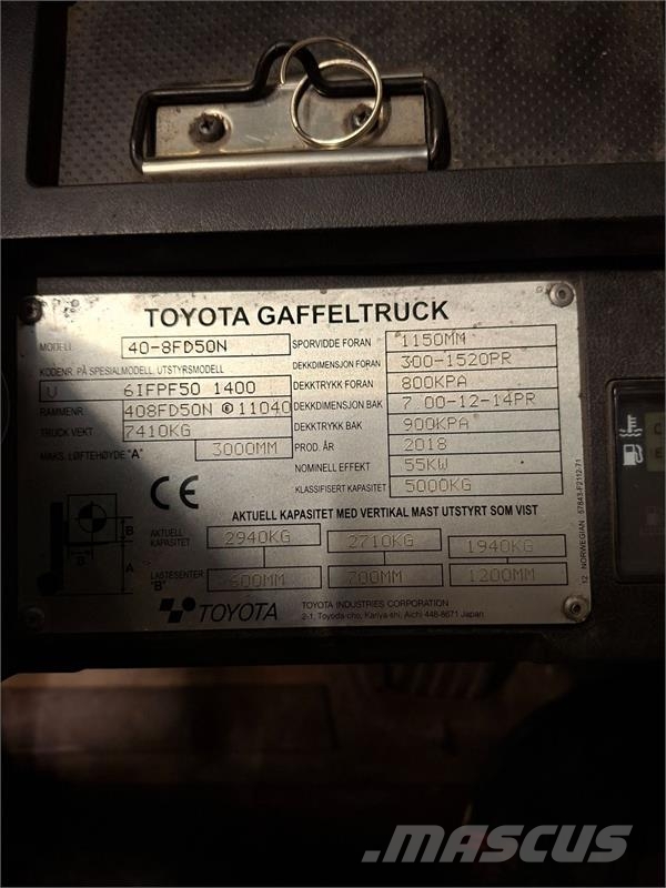 Toyota 40-8FD50N Дизельные погрузчики