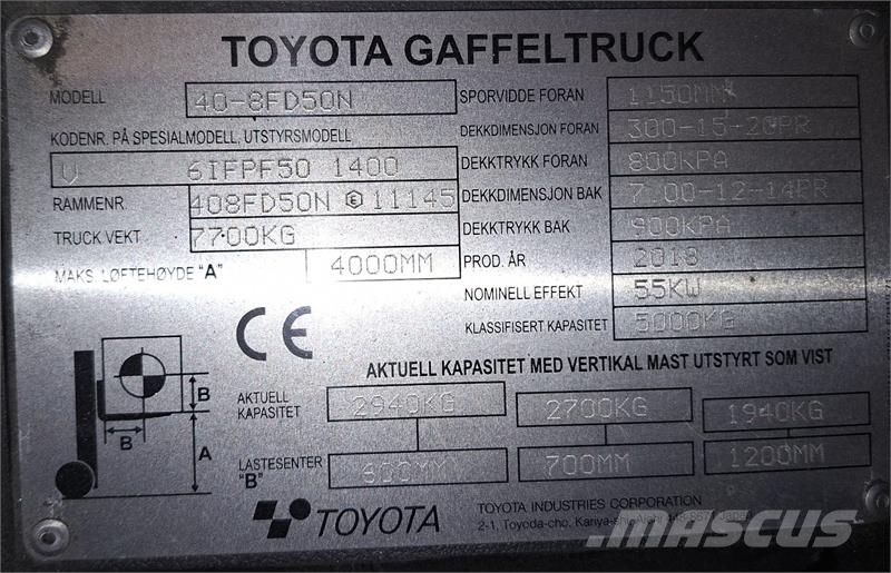 Toyota 40-8FD50N Diesel Trucker