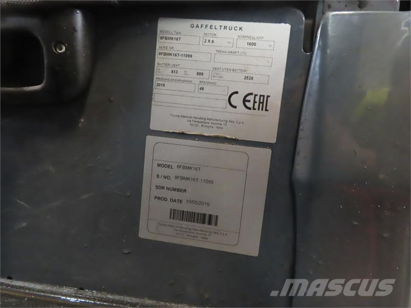Toyota 8FBMK16T Električni viličari