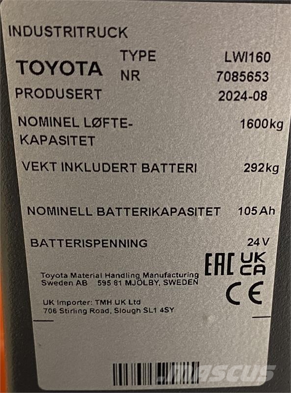 Toyota LWI160 Hand pallet truck