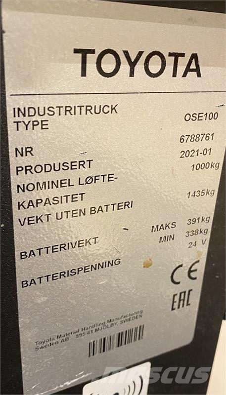 Toyota OSE100 Matalakeräilytrukit