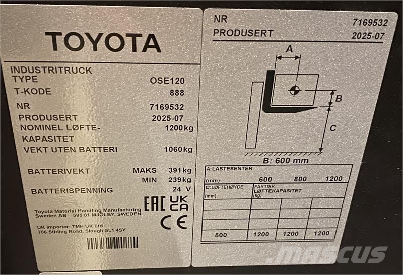 Toyota OSE120 Niederhub-Kommissionierer