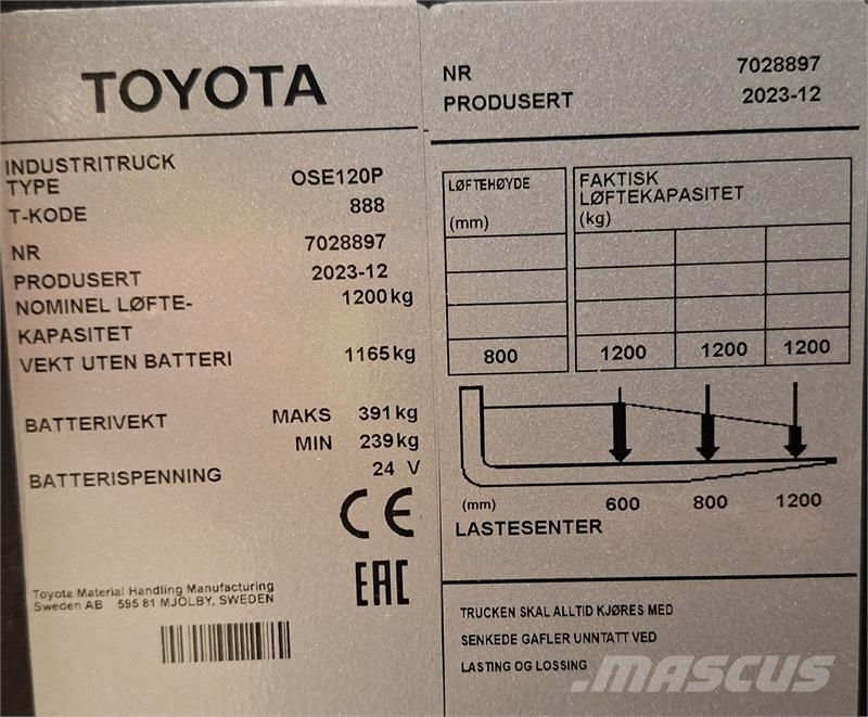 Toyota OSE120P 低架装载机