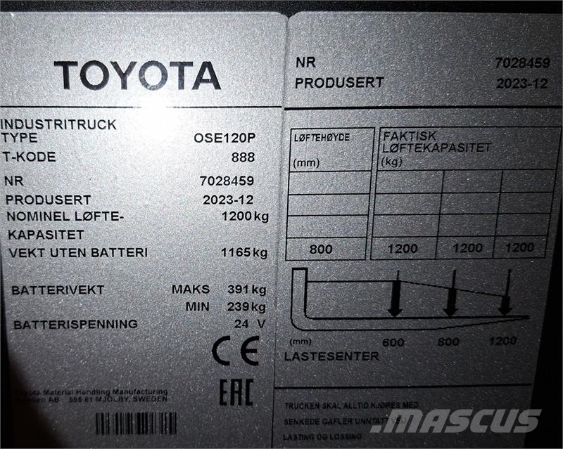 Toyota OSE120P معدات الرفع عالي المستوى