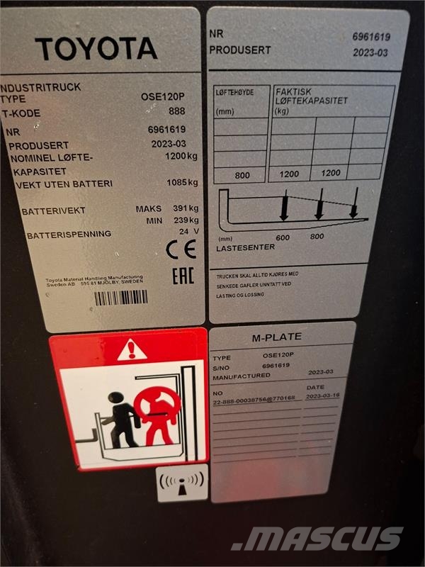 Toyota OSE120P Nízkozdvižné vozíky