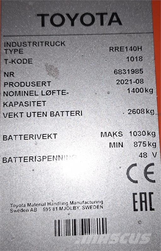 Toyota RRE140H Schubmaststapler
