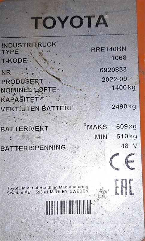 Toyota RRE140HN Työntömastotrukit