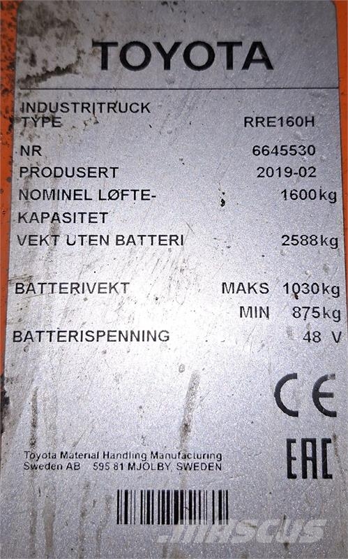 Toyota RRE160H Ανυψωτικά στενών δρόμων