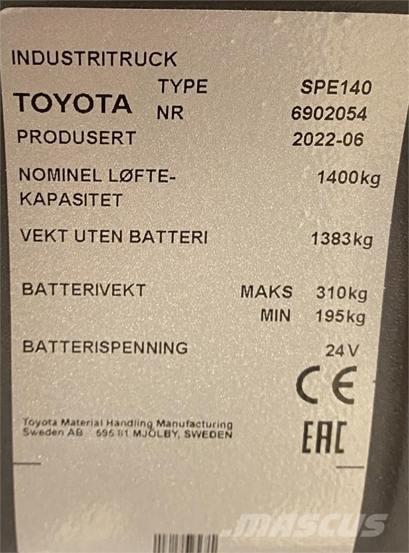 Toyota SPE140 Rankiniai vėžimėliai