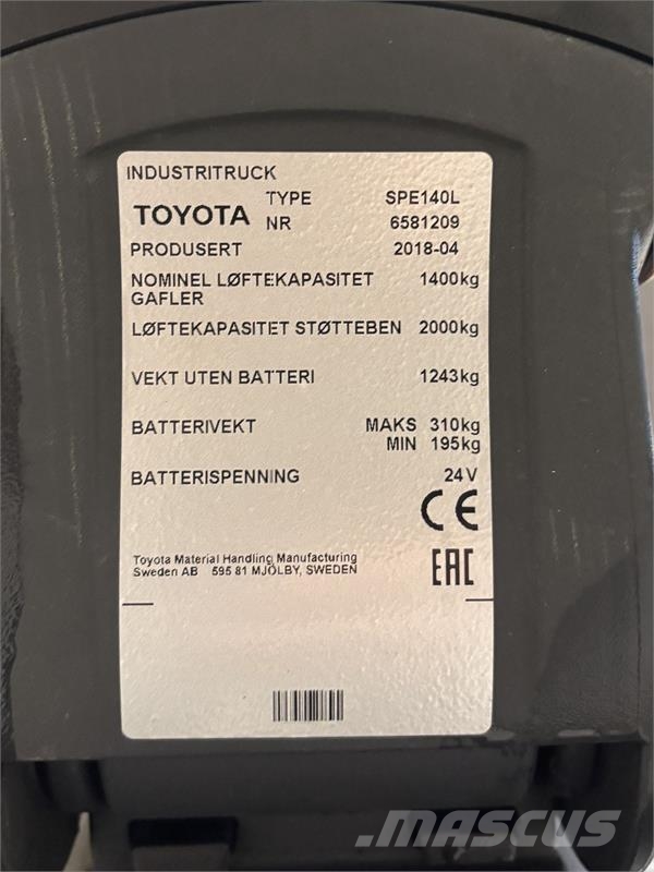 Toyota SPE140L Ručni paletni viljuškari