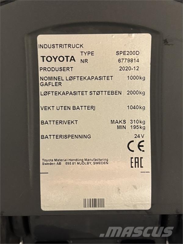 Toyota SPE200D Ručni paletni viljuškari