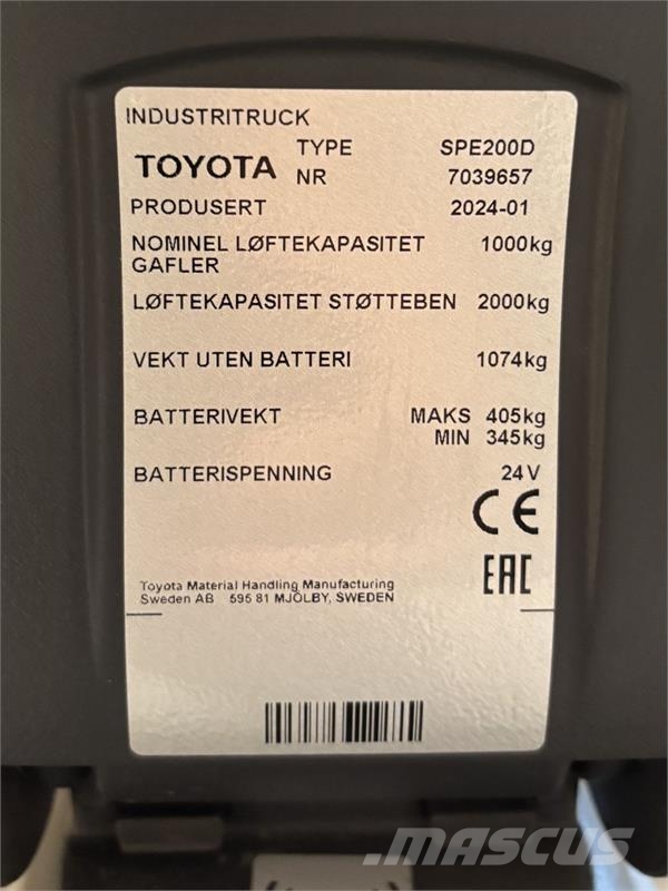 Toyota SPE200D Ručni paletariRučni paletni viličari